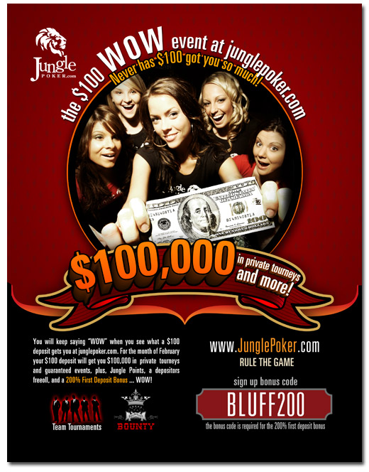 Jungle Poker Bluff Magazine Ad