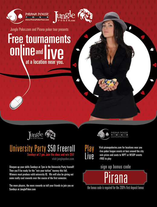 Jungle Poker Pirana Flyer