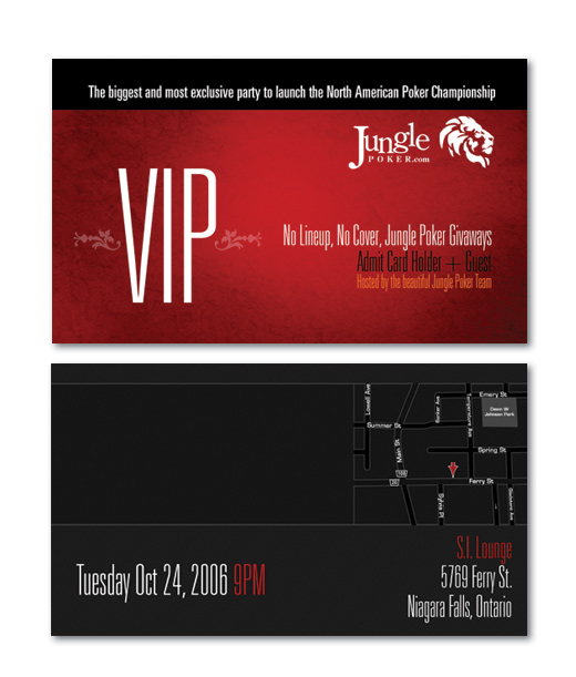 jungle poker SI event VIP cards