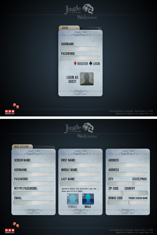 Jungle Poker ui